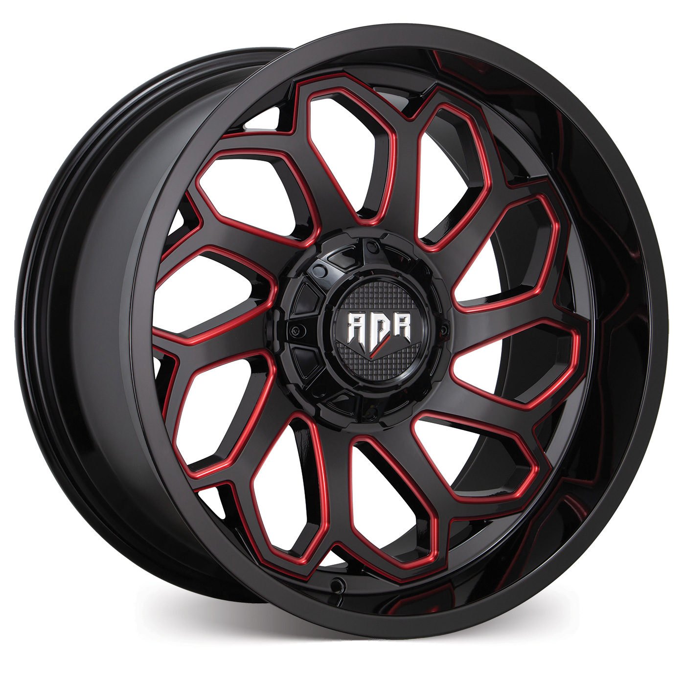 RDR RD53[Gloss Black w/Red Milled Spoke] | BG World Wheels